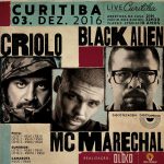 03/12: Criolo, Black Alien e Marechal em Curitiba